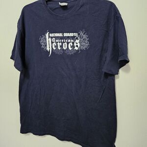National Guard American Heroes Navy Blue Short Sleeve Size XL T-shirt EUC